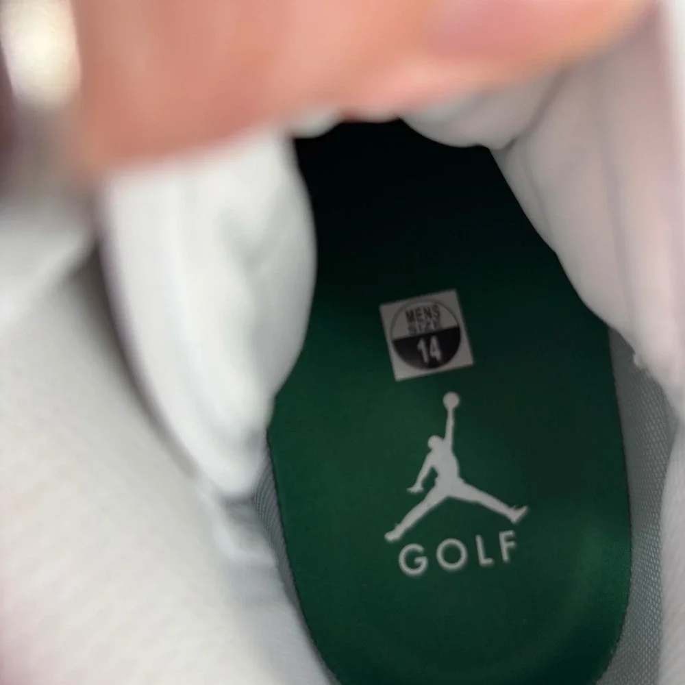 Jordan 1 High Golf Mens Size 14 White Metallic Green Retro Hypebeast Gorpcore